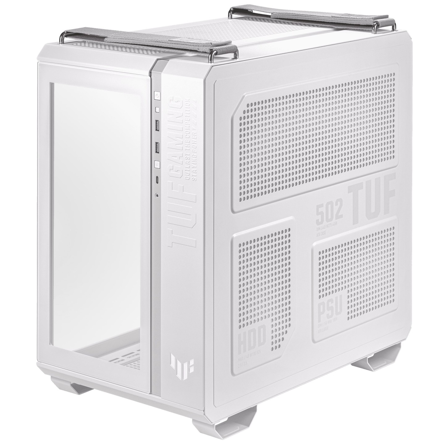ASUS TUF Gaming GT502 PLUS Mid Tower ATX Case 4x ARGB Fans Tempered Glass White (Boxed) — Buy in Cyprus with Fast Delivery