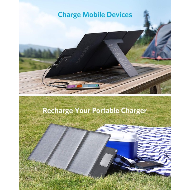 Buy Anker Portable & Foldable Solar Panel - 24W, 3x USB-A Ports in Cyprus, Nicosia, Limassol, Larnaka, Pafos