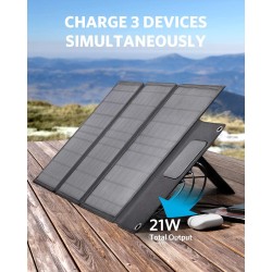 Buy Anker Portable & Foldable Solar Panel - 24W, 3x USB-A Ports in Cyprus, Nicosia, Limassol, Larnaka, Pafos