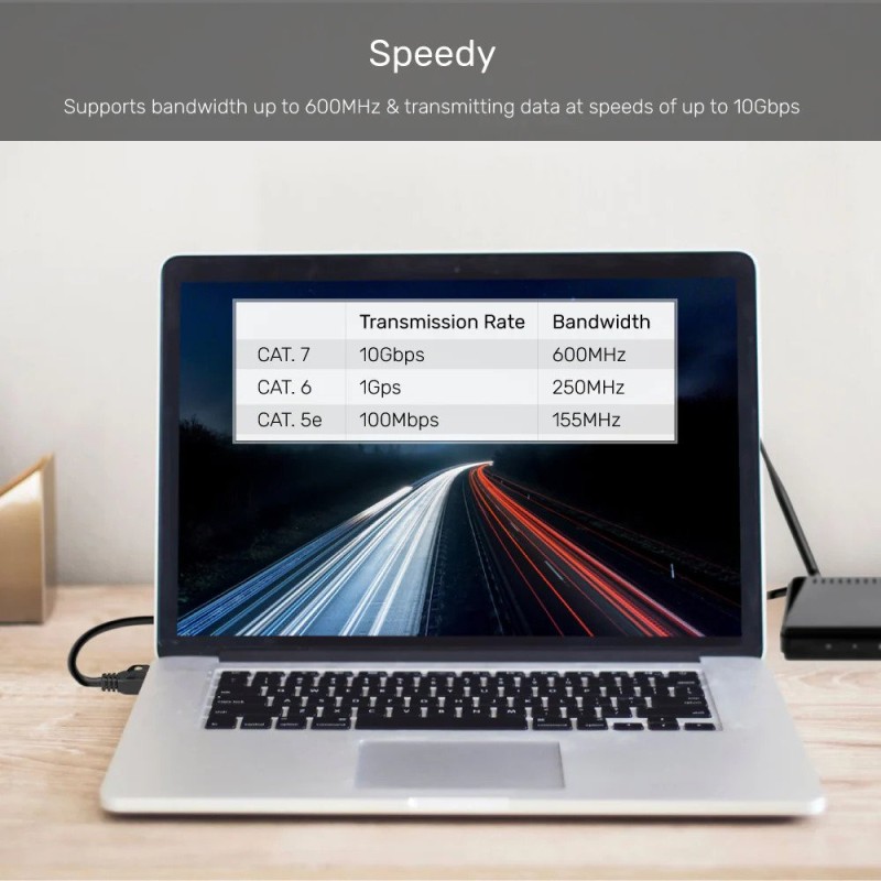 Buy Unitek CAT7 Patch Cable SSTP 0.5m Black - C1808HBK - CAT7 Patch Cable SSTP 0... in Cyprus, Nicosia, Limassol, Larnaka, Pafos