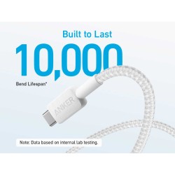 Buy Anker Mobile Cable USB-C to USB-C - 322 - 1.8m White in Cyprus, Nicosia, Limassol, Larnaka, Pafos