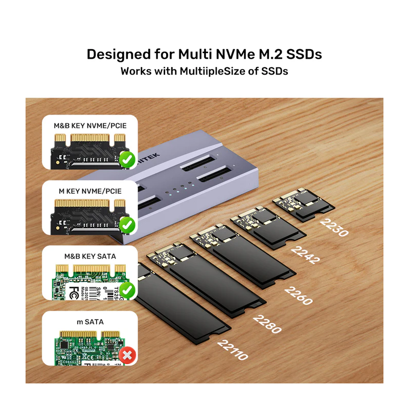 Buy Unitek HDK USB4 4-Bay M.2 SSD Docking Station - S1243B - Offline Clone in Cyprus, Nicosia, Limassol, Larnaka, Pafos
