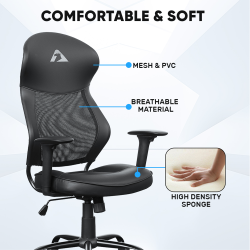 Buy Armaggeddon Office Chair - Mesh PVC FLEXION AIR Black in Cyprus, Nicosia, Limassol, Larnaka, Pafos