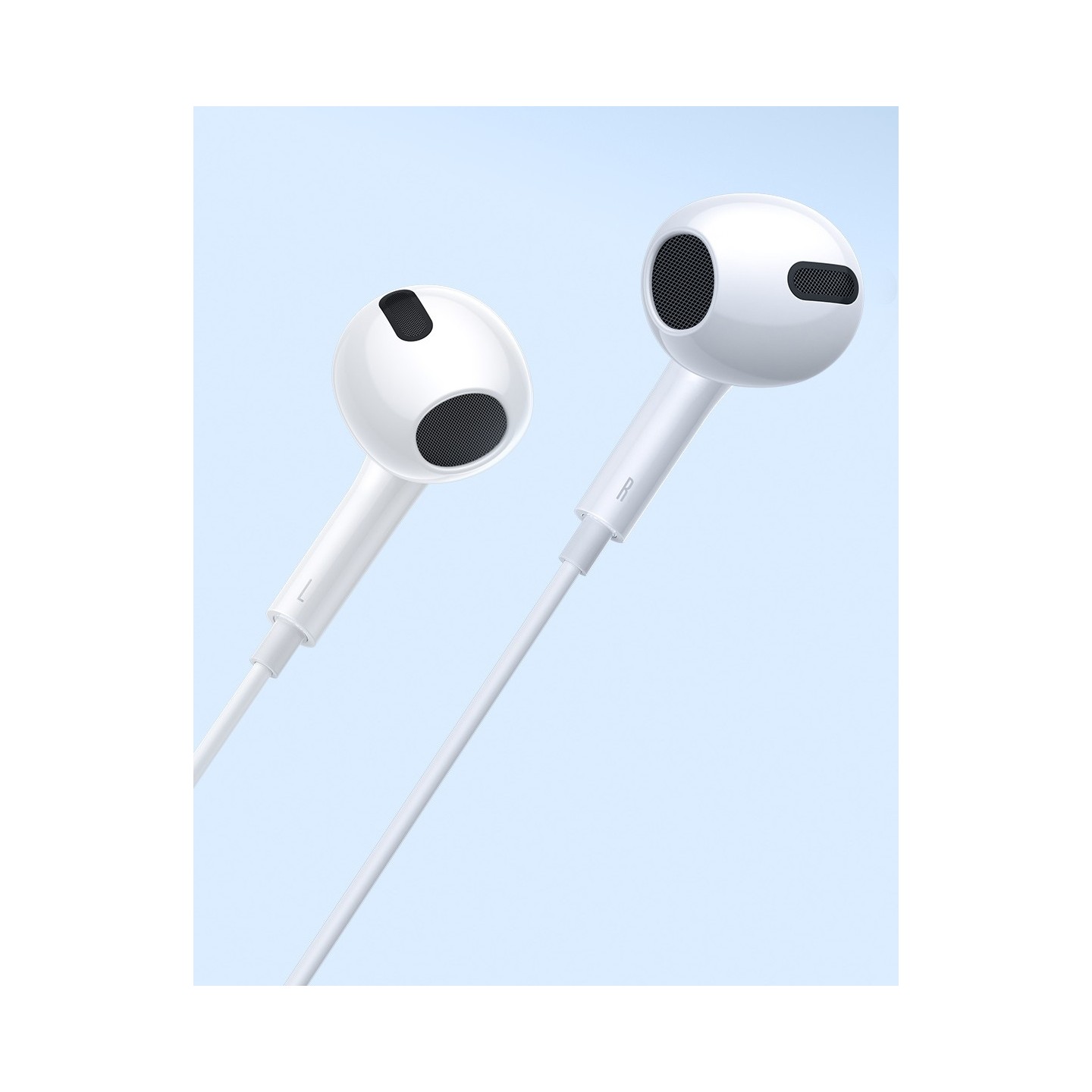 Baseus Headphones In Ear Wired 3.5mm - H17 - White — Buy in Cyprus with Fast Delivery