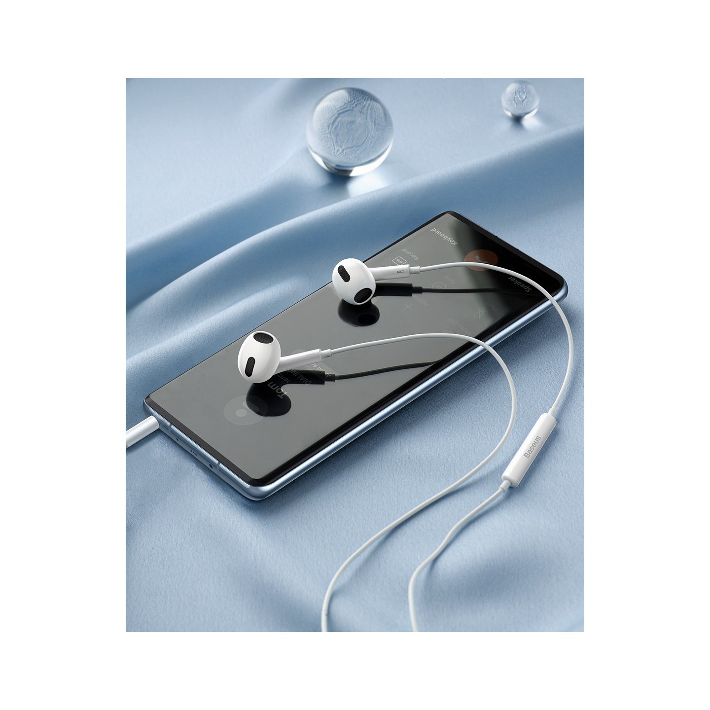 Baseus Headphones In Ear Wired 3.5mm - H17 - White — Buy in Cyprus with Fast Delivery