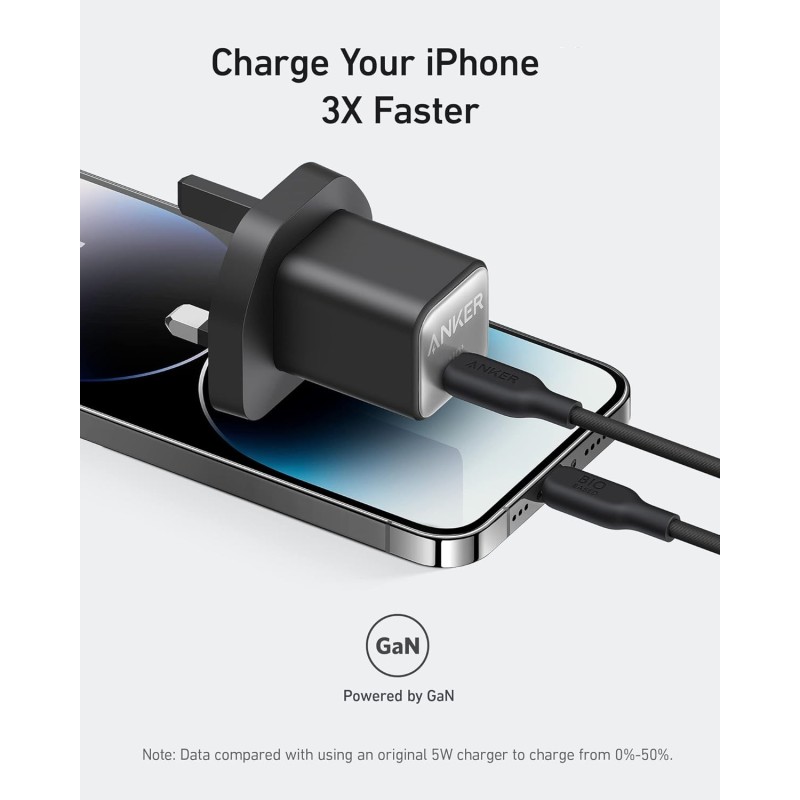 Buy Anker Mobile Charger Wall 30W USB-C Nano 3 - 511 - Black in Cyprus, Nicosia, Limassol, Larnaka, Pafos