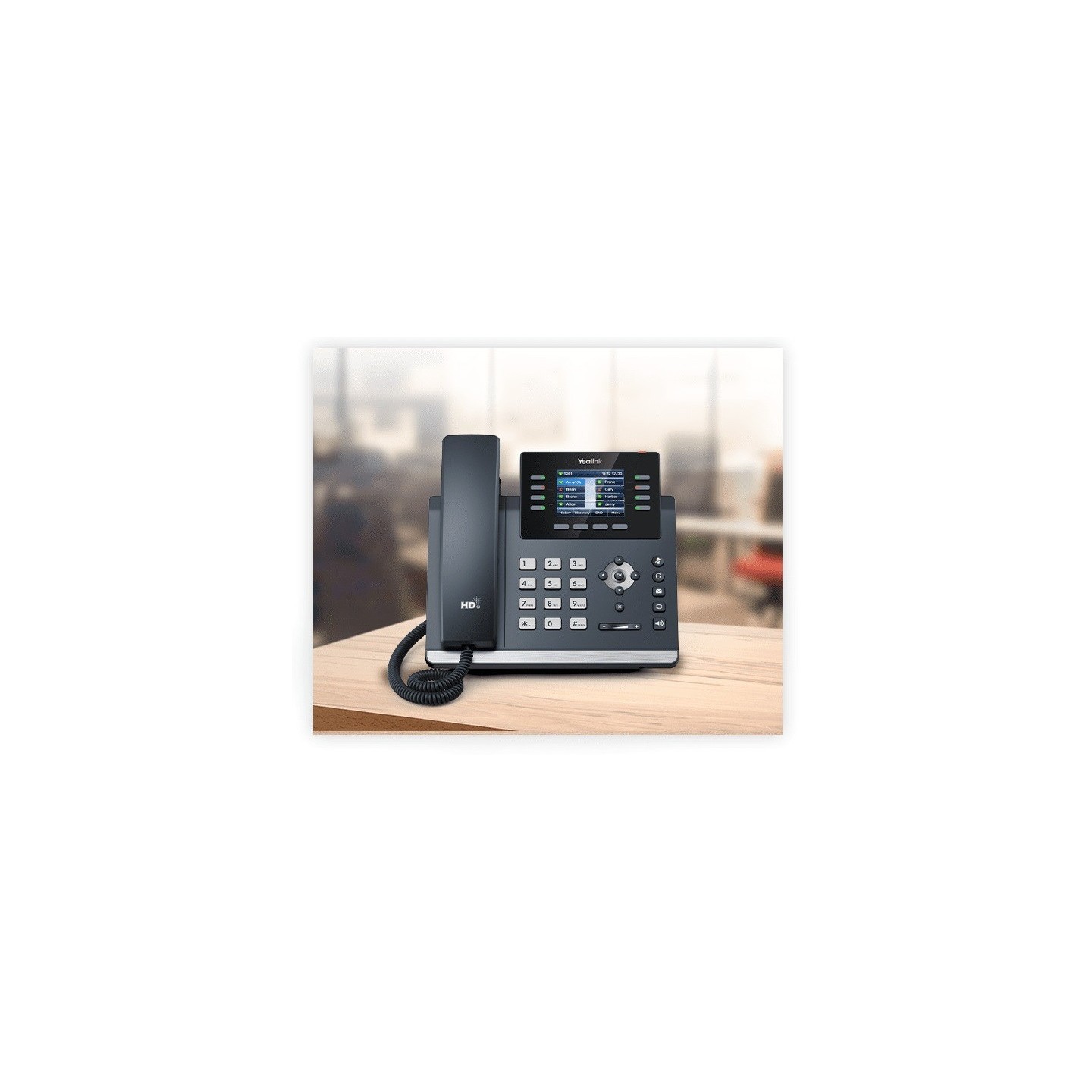 Yealink IP Phone Desktop PoE 2.8'' Gigabit, USB, Expansion & Color Screen - T44U — Buy in Cyprus with Fast Delivery