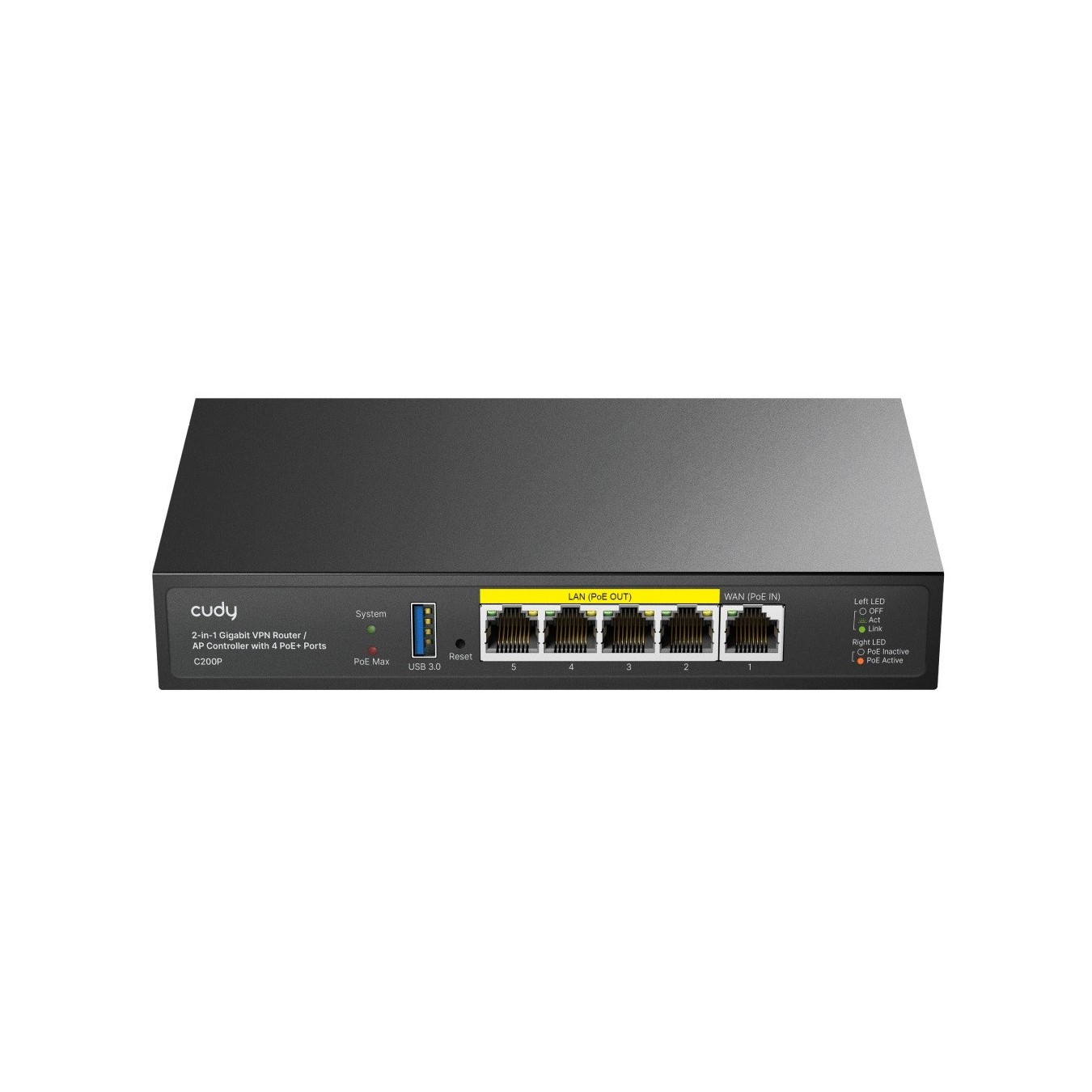 Cudy C200P 1.0 – Gigabit VPN Router/AP Controller 4 PoE+ Ports | Armenius Store