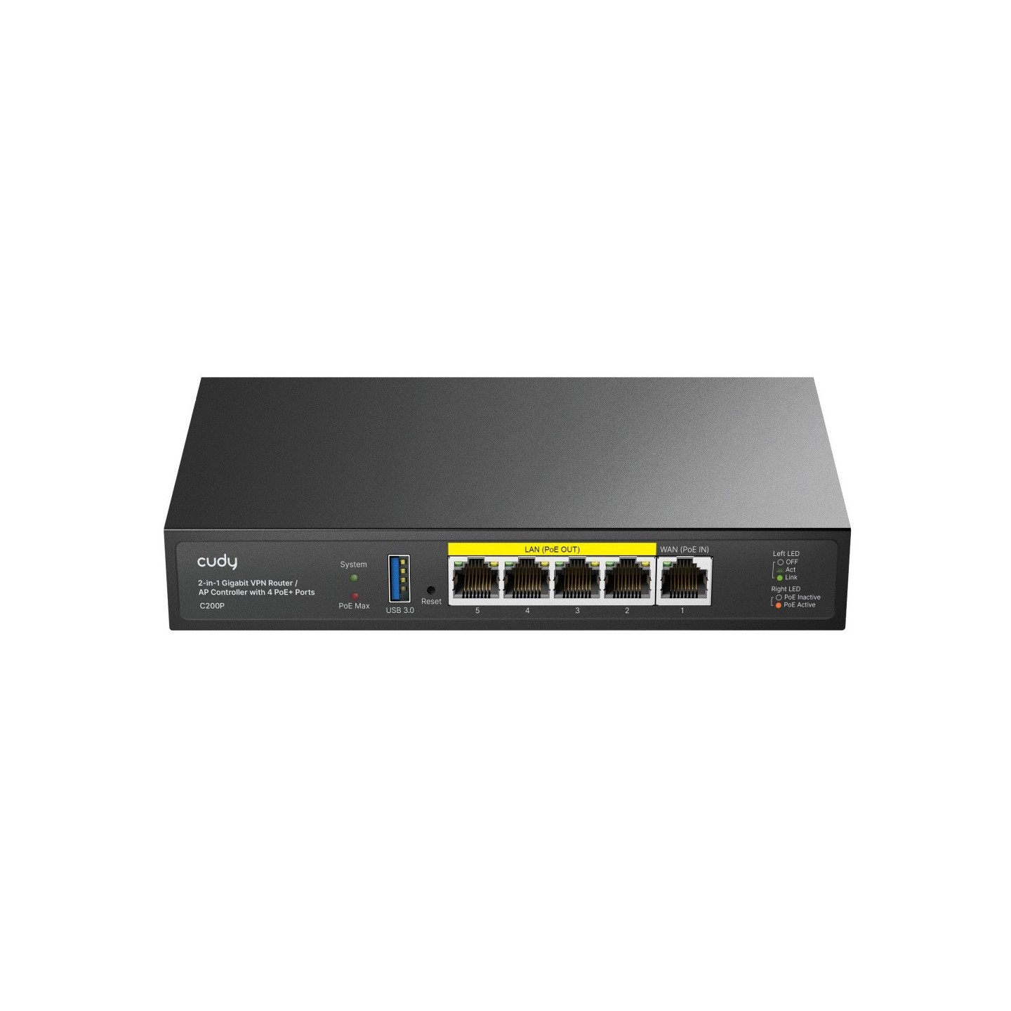Cudy Router AP Controller - C200P - Gigabit VPN with 4 PoE+ Ports — Buy in Cyprus with Fast Delivery