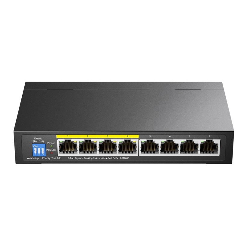 Buy Cudy Switch PoE Gigabit - GS1008P - 4PoE + 4GbE Uplink 60W in Cyprus, Nicosia, Limassol, Larnaka, Pafos