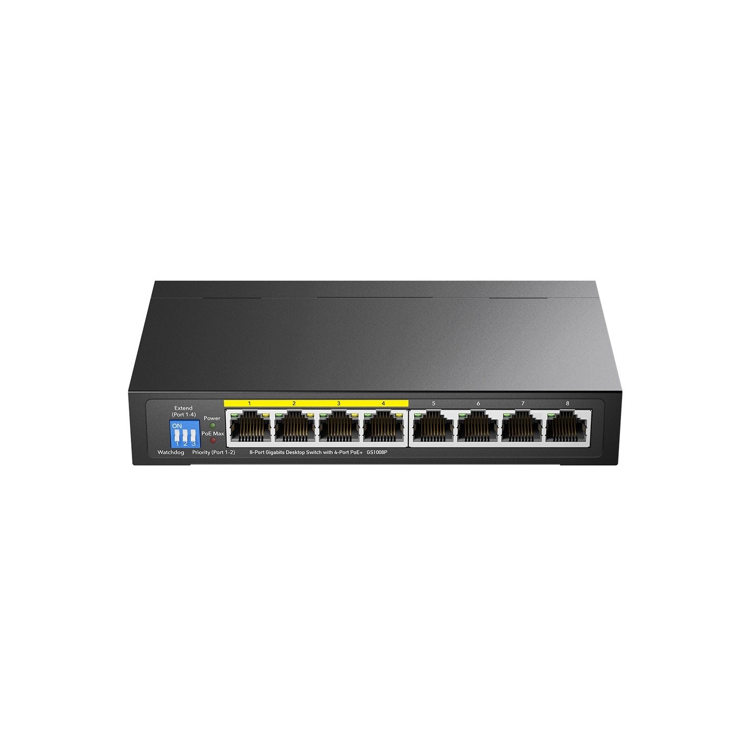 Cudy Switch PoE Gigabit - GS1008P - 4PoE + 4GbE Uplink 60W — Buy in Cyprus with Fast Delivery
