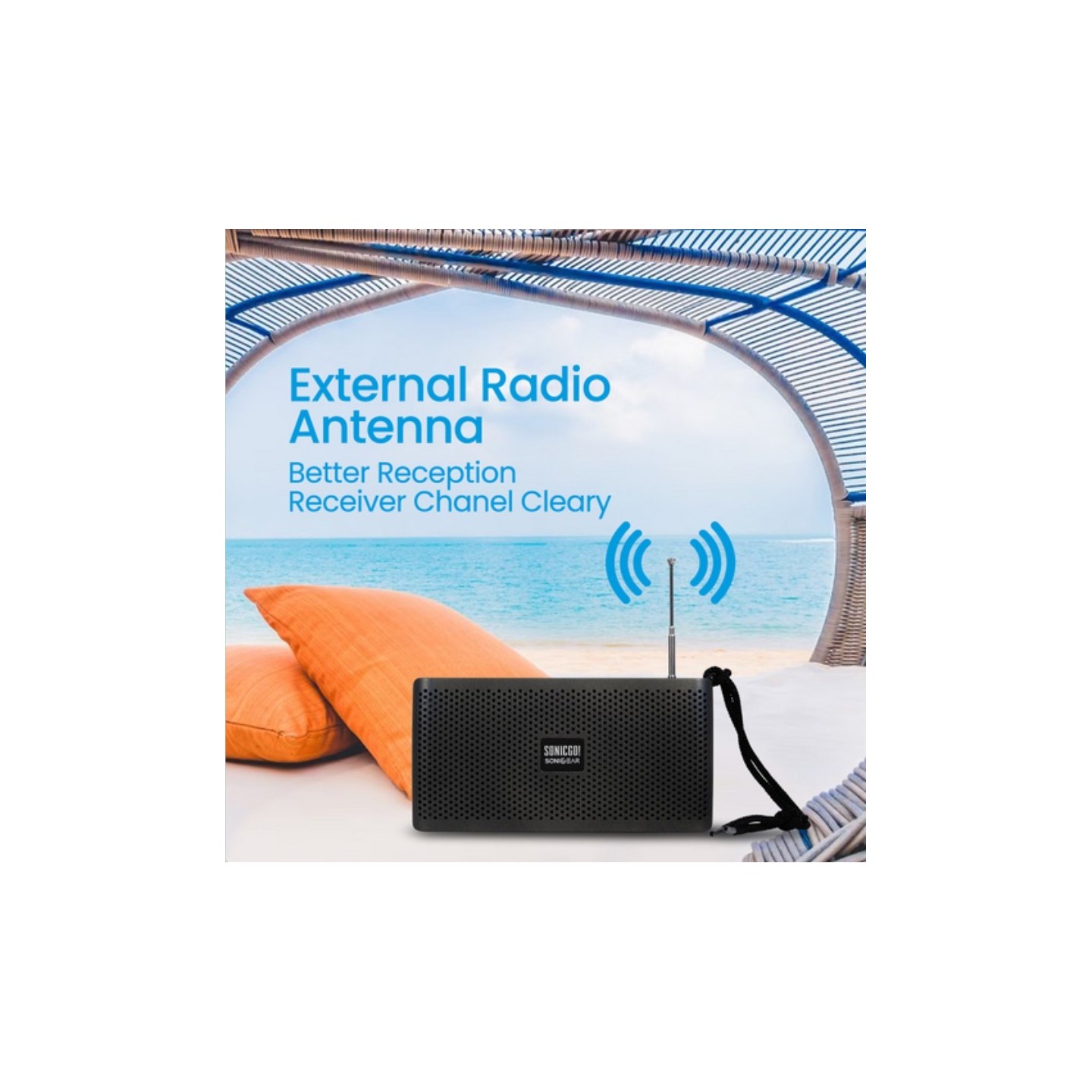 SonicGear SONICGO! - RDO30-X - Portable BT FM USB Speaker Gray — Buy in Cyprus with Fast Delivery