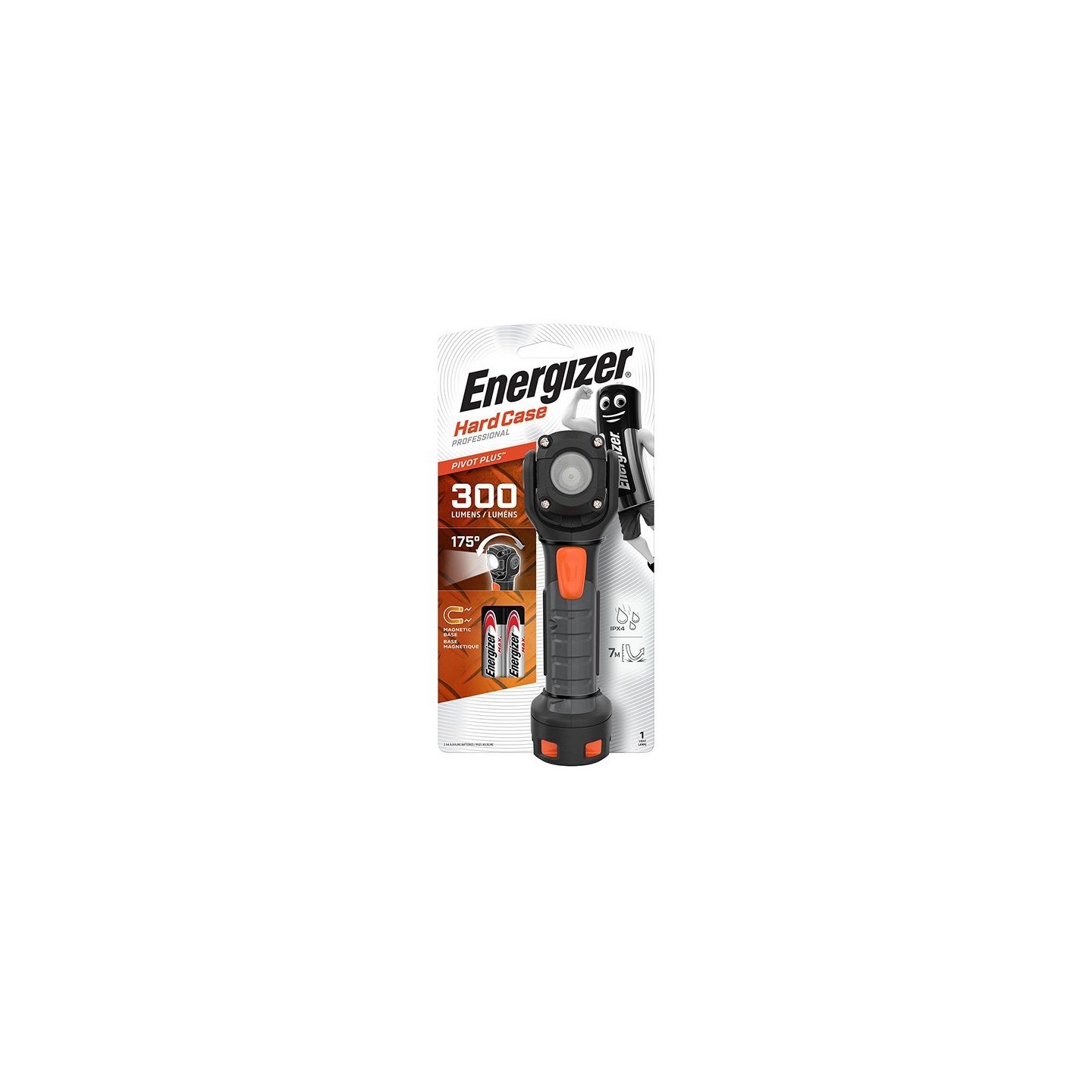 Energizer Light Torch - 300 Lumens (2xAA) - Hardcase Pivot — Buy in Cyprus with Fast Delivery