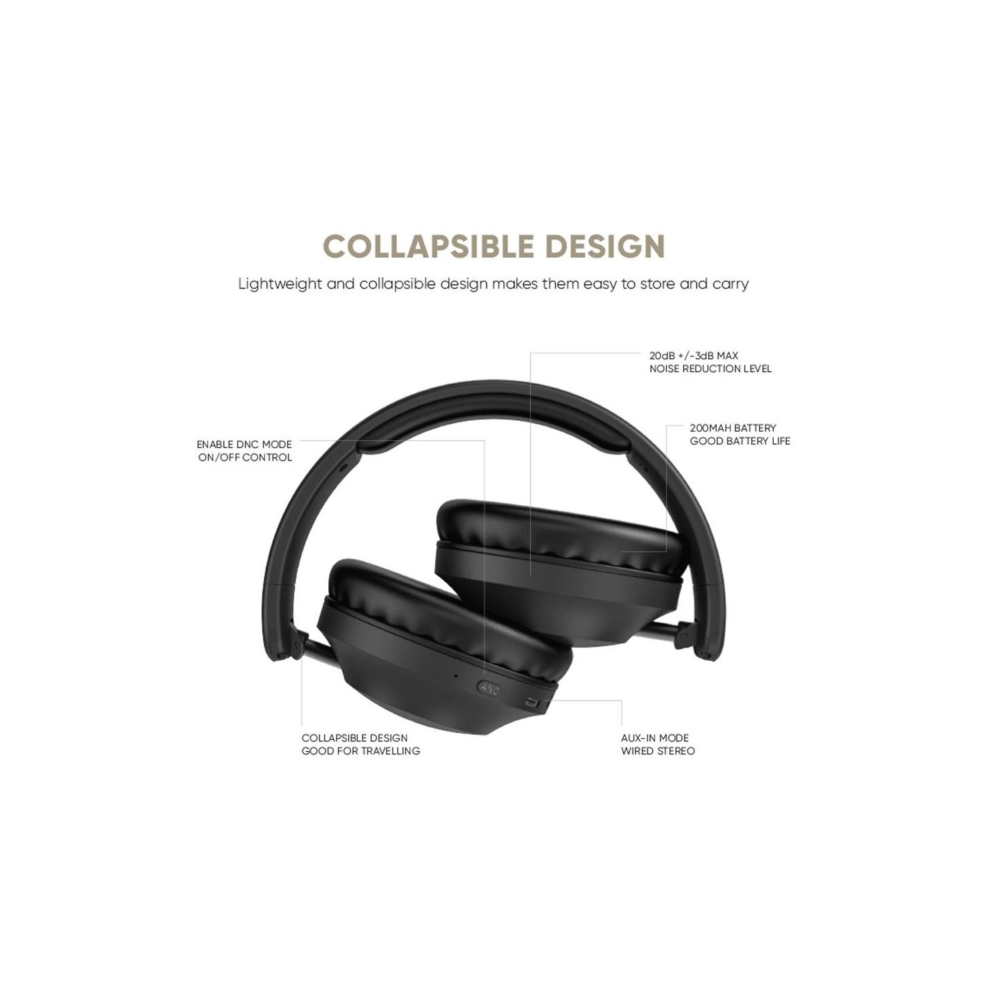 SonicGear Headphones - DNC3000 - Bluetooth AIRPHONE Black — Buy in Cyprus with Fast Delivery