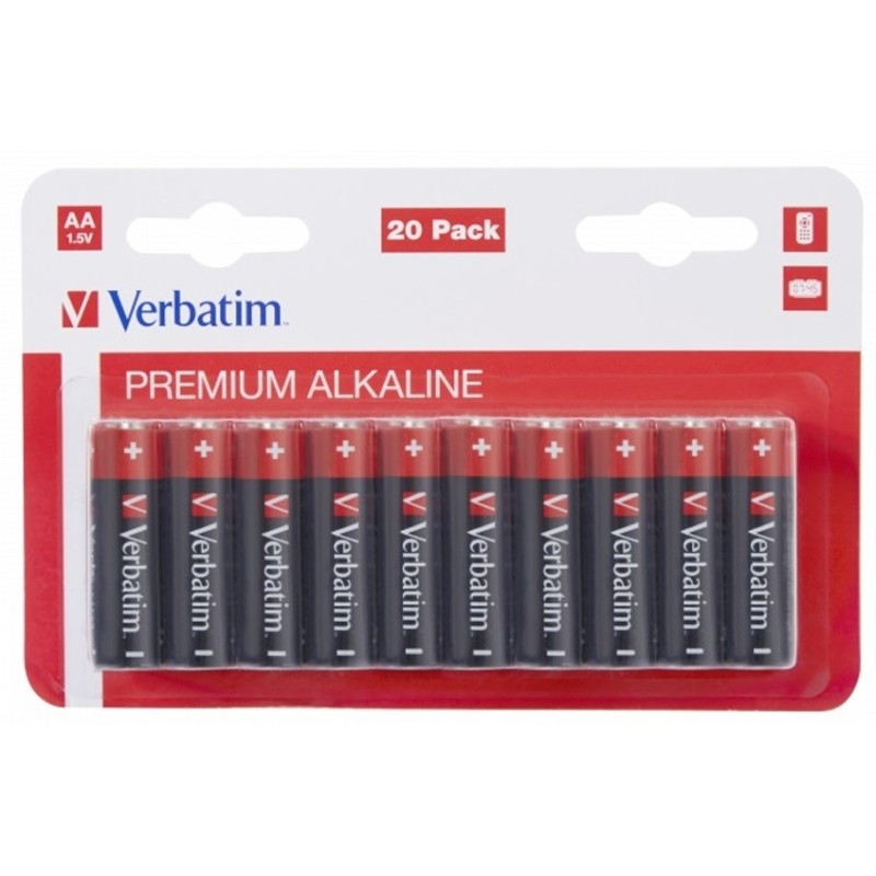 Buy Verbatim AA Batteries - Alkaline - 20pcs in Cyprus, Nicosia, Limassol, Larnaka, Pafos