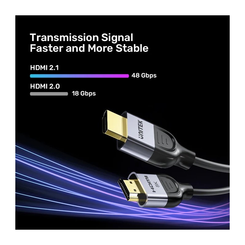 Buy Unitek HDMI 2.1 Cable 8K60Hz CCS Economy - C11086GY-5M - 5.0m in Cyprus, Nicosia, Limassol, Larnaka, Pafos