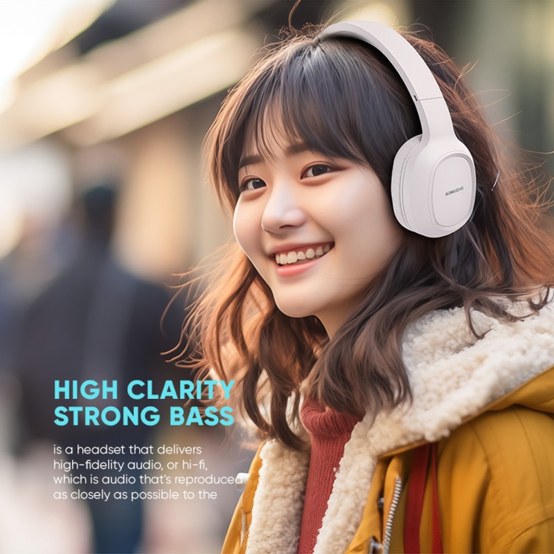 Buy SonicGear Headphones - AIRPHONE 3 - Bluetooth Type-C Mist White in Cyprus, Nicosia, Limassol, Larnaka, Pafos