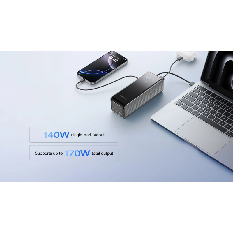 Buy EcoFlow Charge Powerbank RAPID - 25000mAh 170W Black in Cyprus, Nicosia, Limassol, Larnaka, Pafos