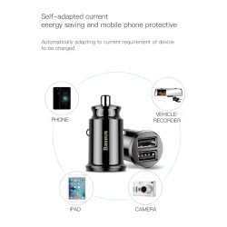 Buy Baseus Car Charger - CCALL-ML02 - Grain Car Charger 3.1A White in Cyprus, Nicosia, Limassol, Larnaka, Pafos