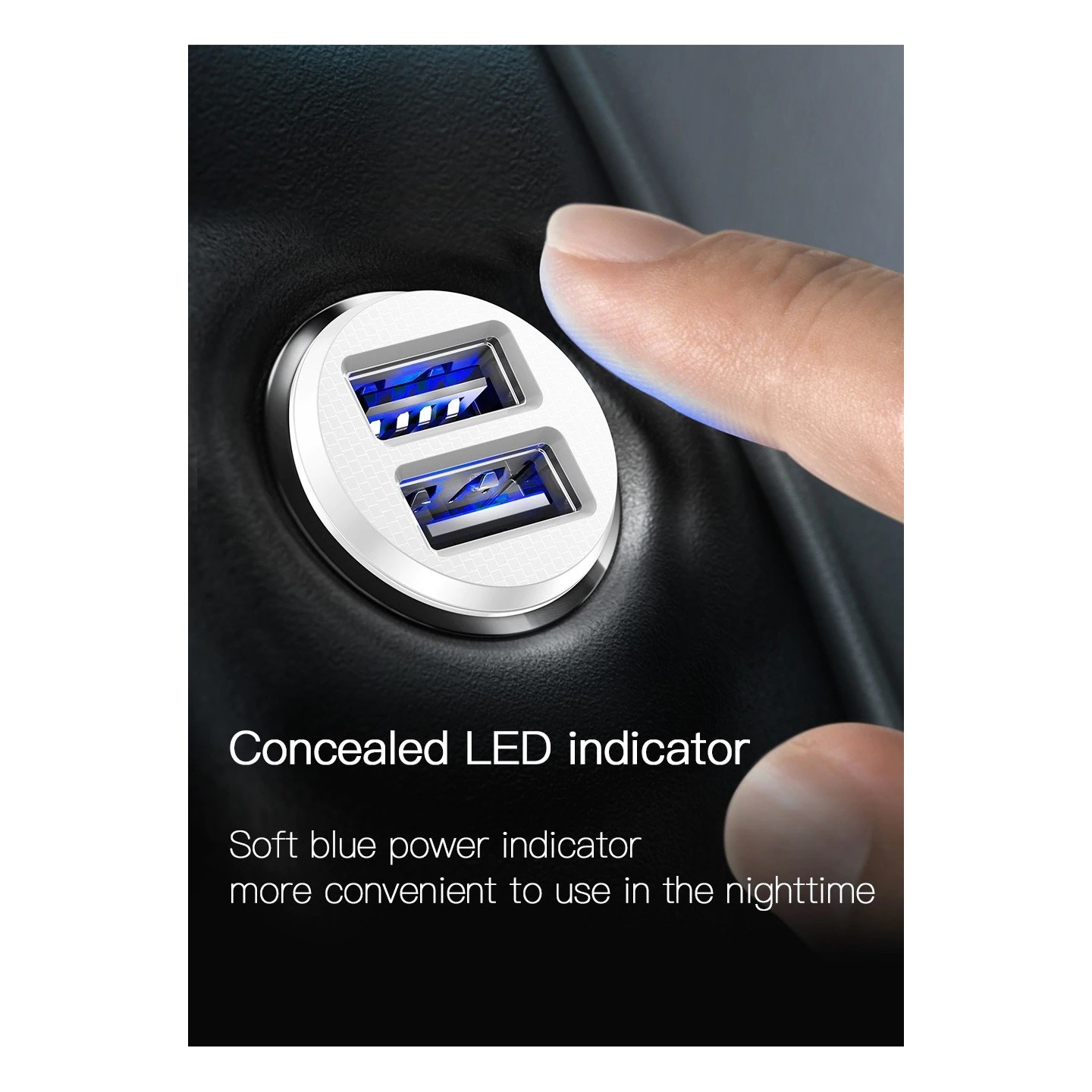 Baseus Car Charger - CCALL-ML02 - Grain Car Charger 3.1A White — Buy in Cyprus with Fast Delivery