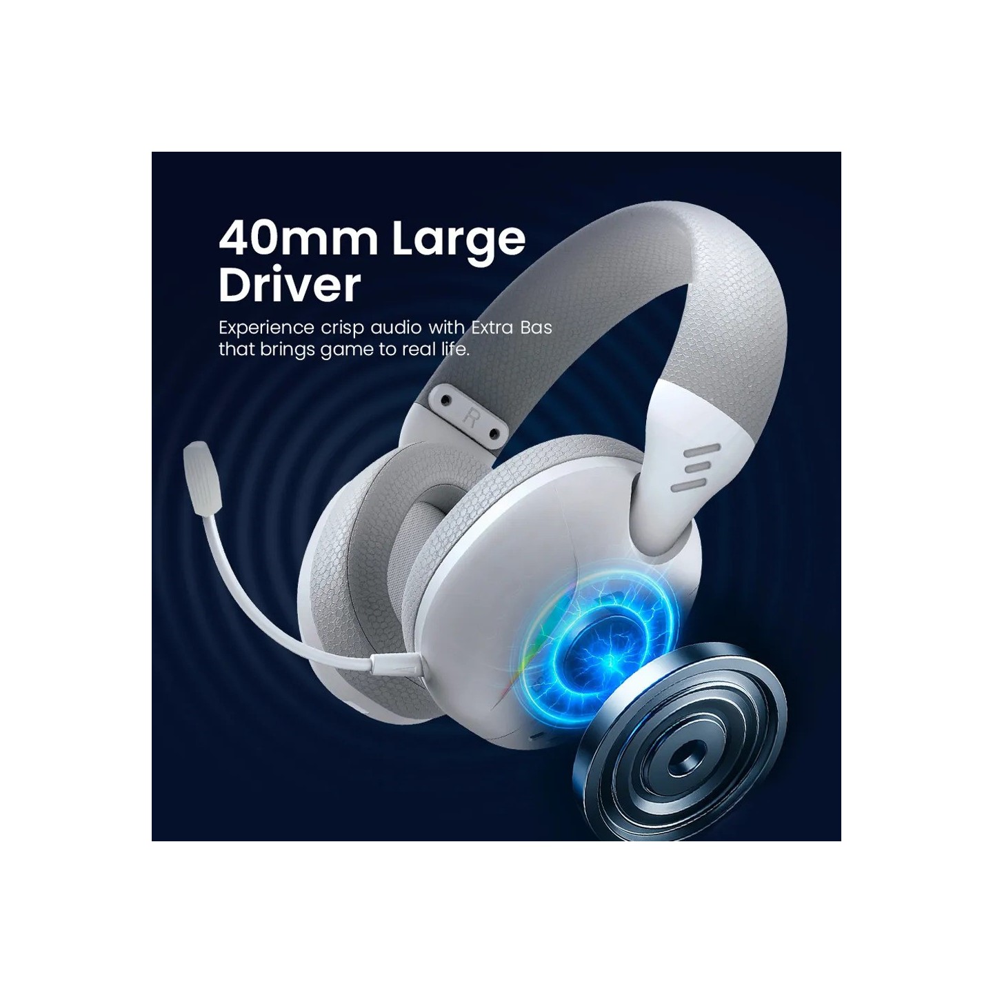 Armaggeddon Cosmic V Gaming Headset USB/3.5mm/2.4G/BT PU Leather Ultraclear White (Boxed) — Buy in Cyprus with Fast Delivery