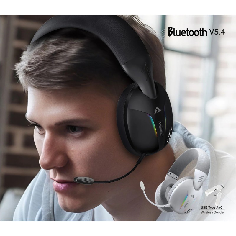Buy Armaggeddon Gaming Headset USB+3.5mm+2.4G+BT PU Leather - COSMIC-V - Ultracl... in Cyprus, Nicosia, Limassol, Larnaka, Pafos