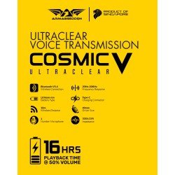 Armaggeddon Cosmic V Gaming Headset USB/3.5mm/2.4G/BT PU Leather Ultraclear White (Boxed) — Buy in Cyprus with Fast Delivery