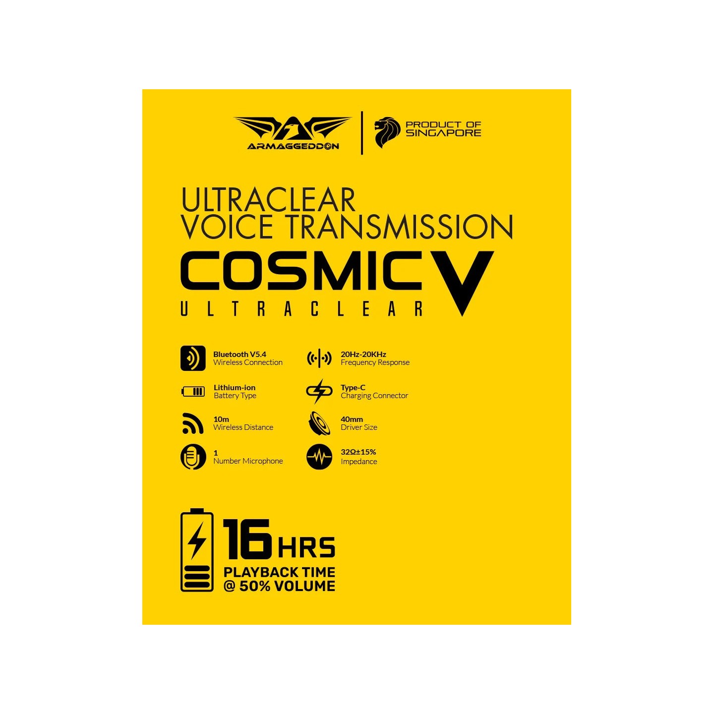 Armaggeddon Cosmic V Gaming Headset USB/3.5mm/2.4G/BT PU Leather Ultraclear White (Boxed) — Buy in Cyprus with Fast Delivery