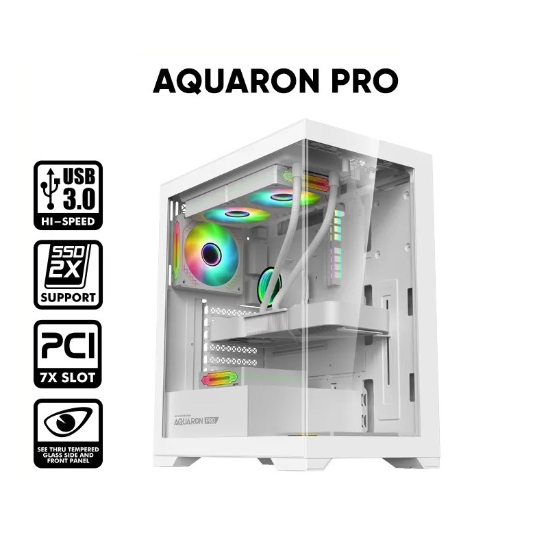 Buy Armaggeddon Aquaron Pro - ATX Gaming Case White in Cyprus, Nicosia, Limassol, Larnaka, Pafos