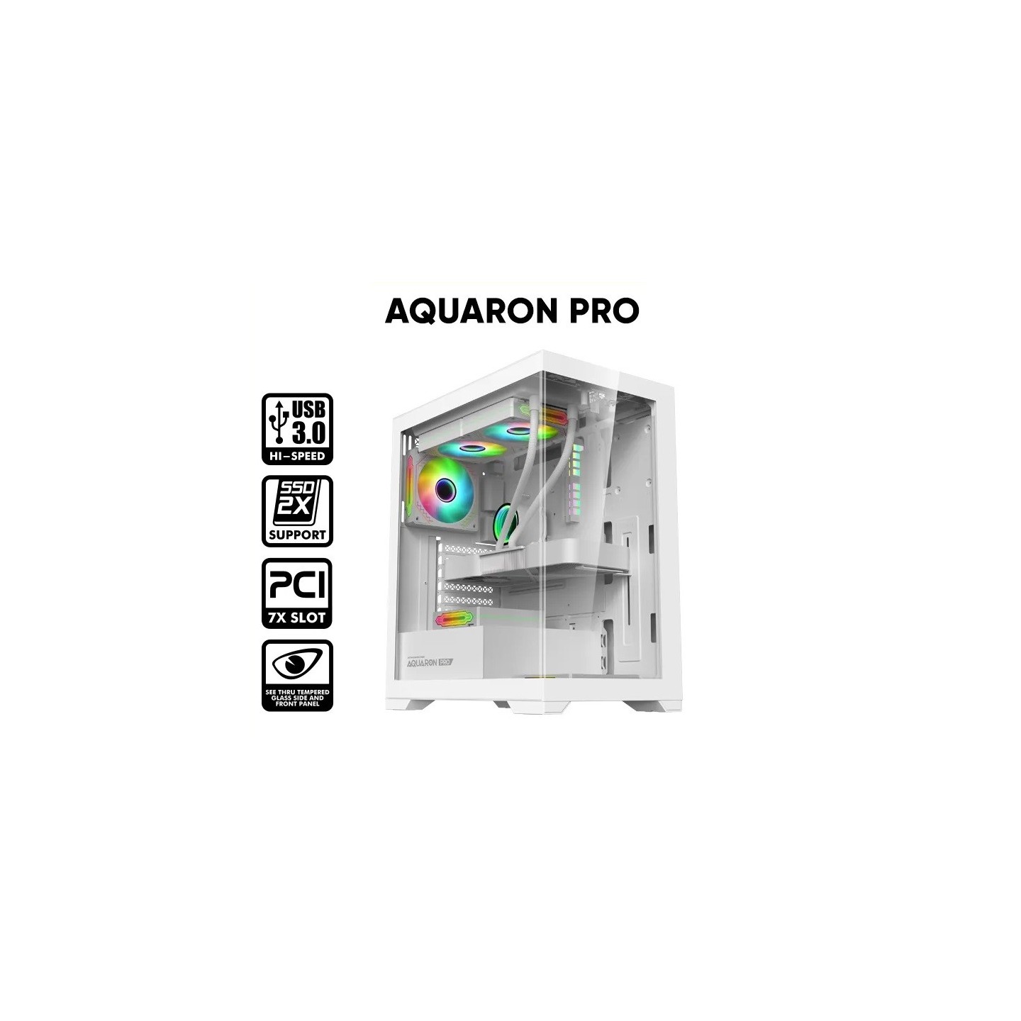 Armaggeddon Aquaron Pro ATX Gaming Case White (Boxed) — Buy in Cyprus with Fast Delivery