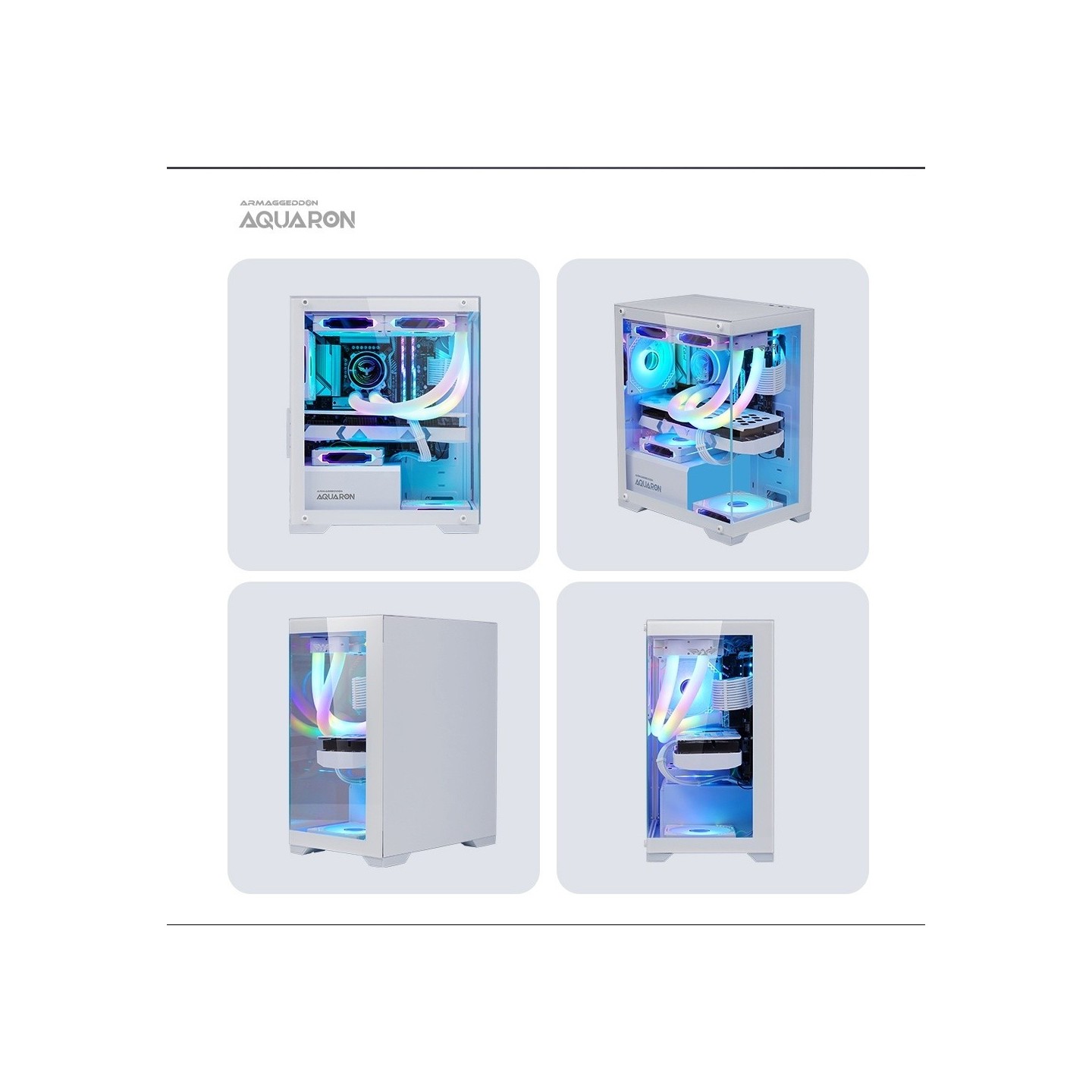 Armaggeddon Aquaron Pro ATX Gaming Case White (Boxed) — Buy in Cyprus with Fast Delivery