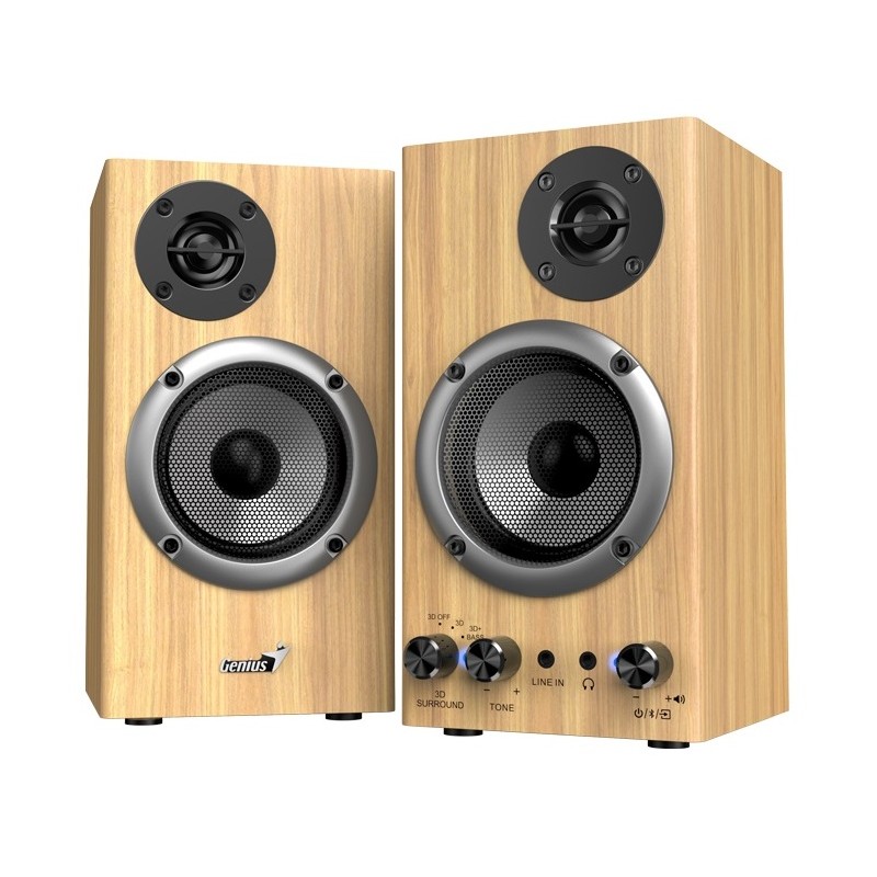 Buy Genius 2.0 PC Speakers with BT 20W RMS Pine Wood - SP-HF520BT - 2.0 PC Speak... in Cyprus, Nicosia, Limassol, Larnaka, Pafos
