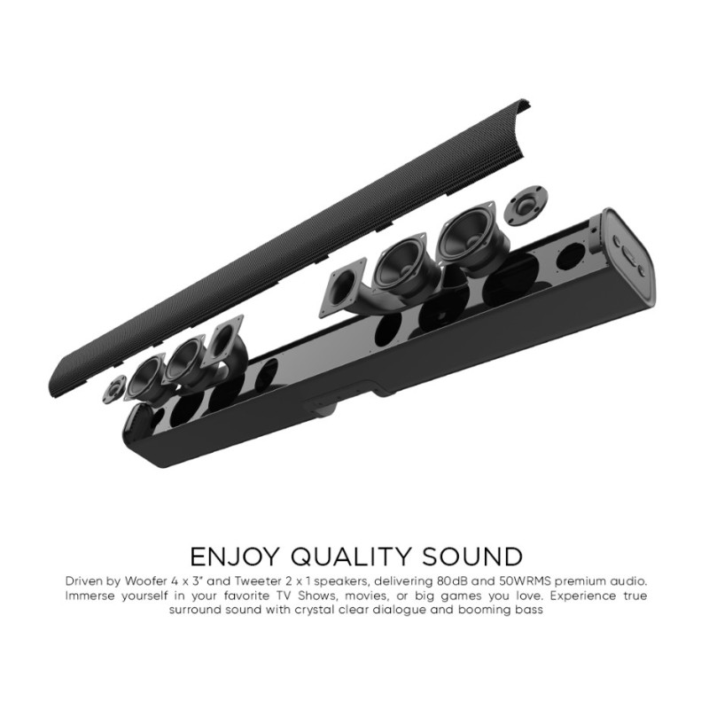 Buy SonicGear Maverick 100W HiFi DSP Soundbar BT-USB-HDMI - STUDIOBAR 500HD - Ma... in Cyprus, Nicosia, Limassol, Larnaka, Pafos