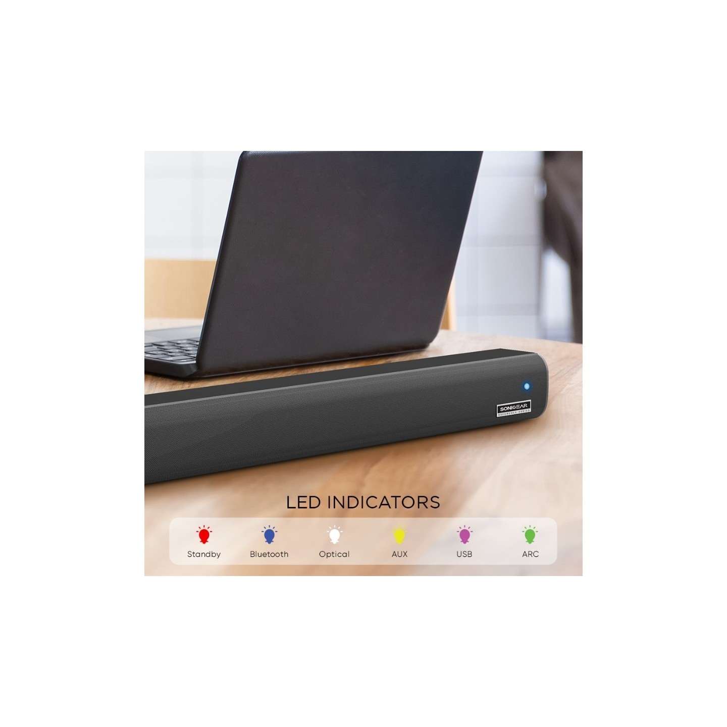 SonicGear Maverick 100W HiFi DSP Soundbar BT-USB-HDMI - STUDIOBAR 500HD - Maverick 100W HiFi DSP Soundbar BT-USB-HDMI