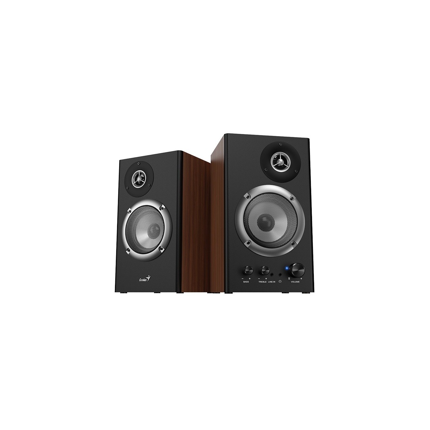 Genius PC Speakers - SP-HF1200B - 2.0 PC Speakers 36W RMS Wood — Buy in Cyprus with Fast Delivery