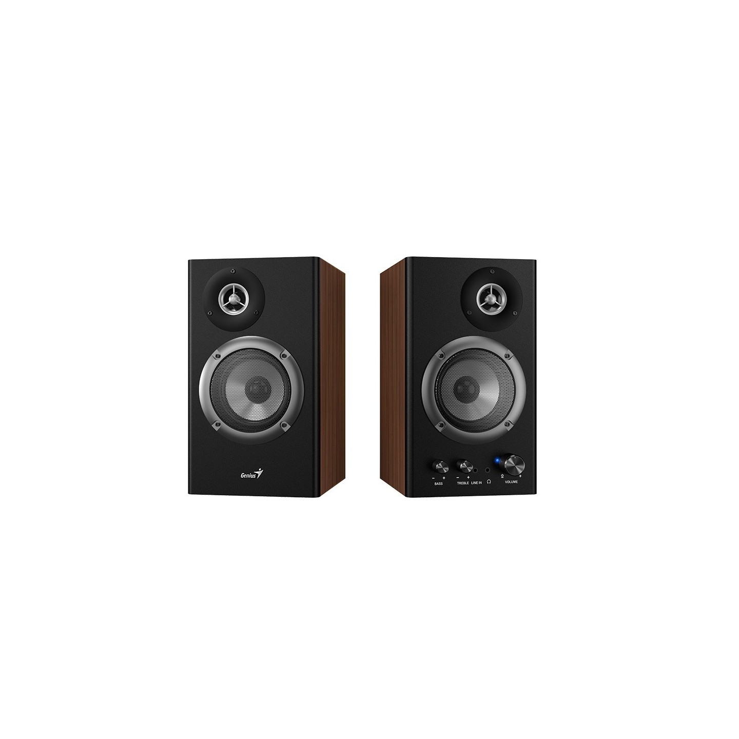 Genius PC Speakers - SP-HF1200B - 2.0 PC Speakers 36W RMS Wood — Buy in Cyprus with Fast Delivery