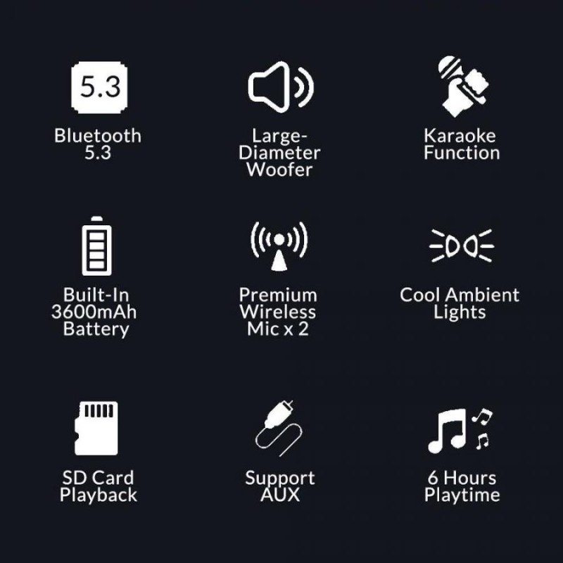 Buy SonicGear Portable Karaoke Kids Speaker iOX White - K800 - BT Wireless Dual ... in Cyprus, Nicosia, Limassol, Larnaka, Pafos