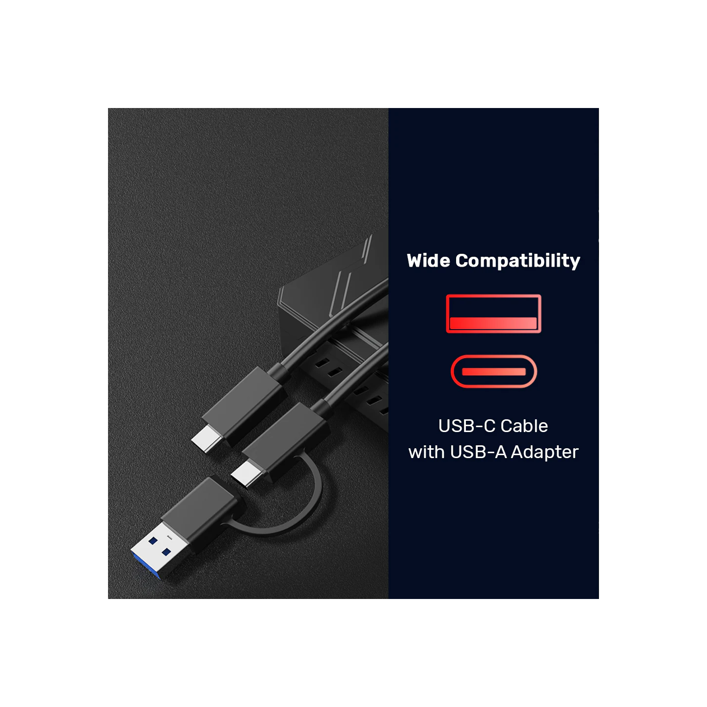 Unitek USB-C M.2 NVMe & 2.5'' SATA 10Gbps Dual Enclosure - S1229C - USB-C M.2 NVMe & 2.5'' SATA 10Gbps Dual Enclosure