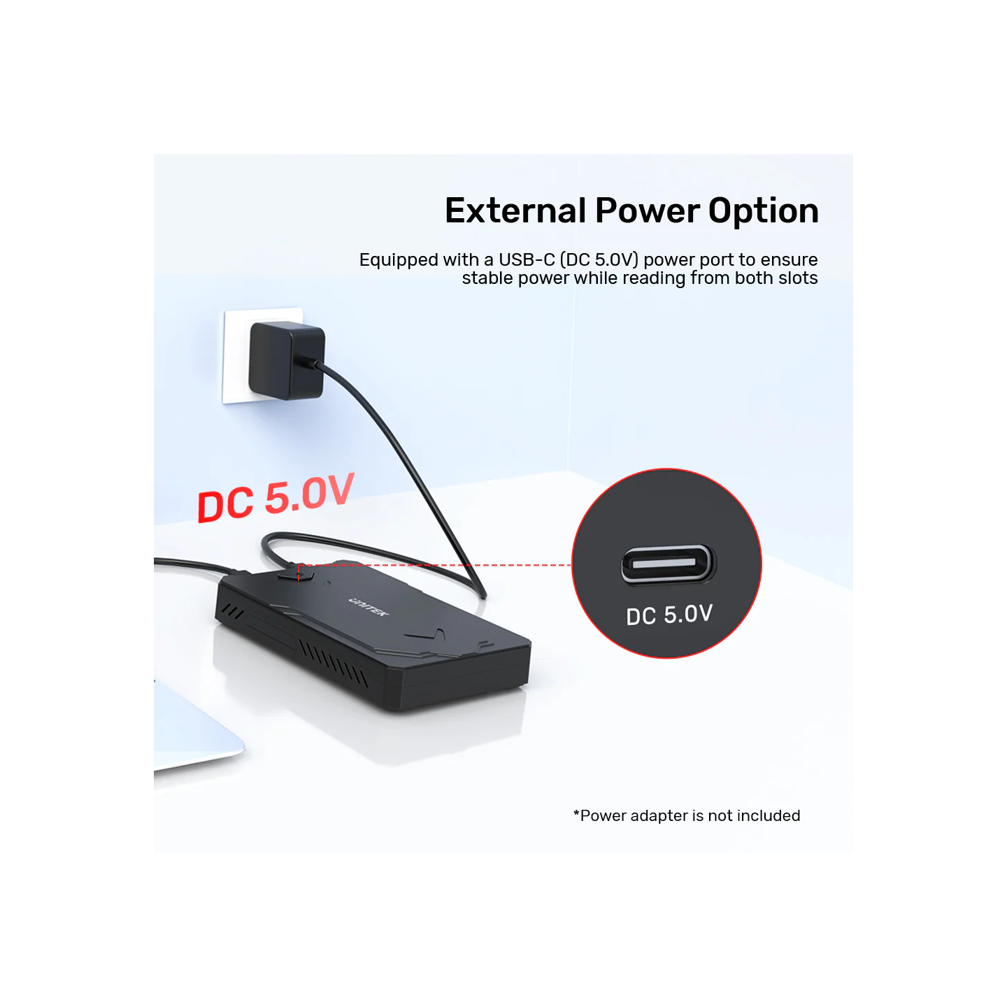 Unitek USB-C M.2 NVMe & 2.5'' SATA 10Gbps Dual Enclosure - S1229C - USB-C M.2 NVMe & 2.5'' SATA 10Gbps Dual Enclosure