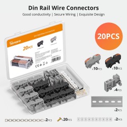 Buy Sonoff DR DIN Rail - 211 - DIN Rail Wire Connectors, 20 Pieces in Cyprus, Nicosia, Limassol, Larnaka, Pafos