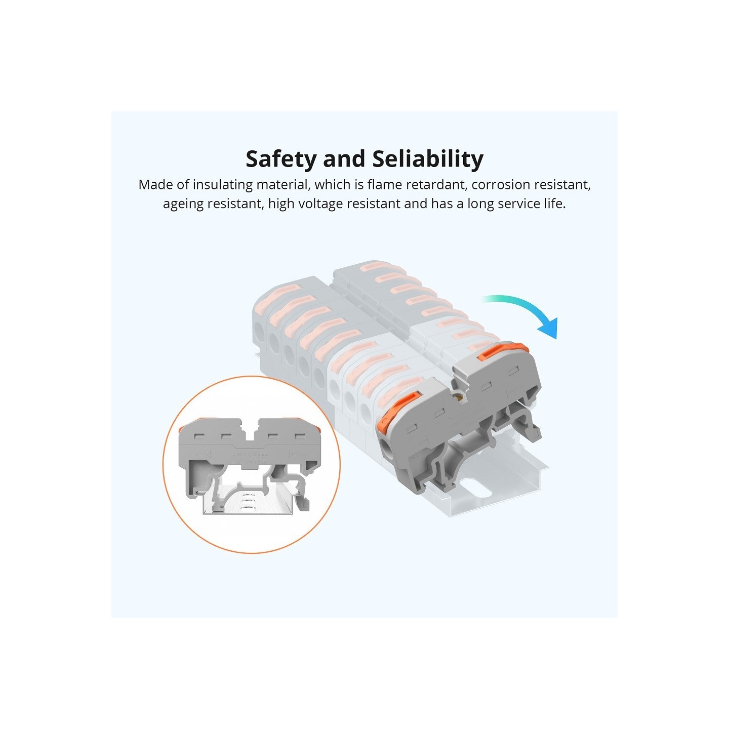 Sonoff DR DIN Rail - 211 - DIN Rail Wire Connectors, 20 Pieces — Buy in Cyprus with Fast Delivery