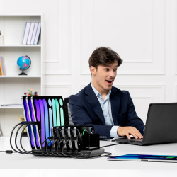 Unitek Charge Station 240W 10-Port 8xUSB-C + 2xUSB-A - P1230CBK01-UK - 240W 10-Port 8xUSB-C + 2xUSB-A