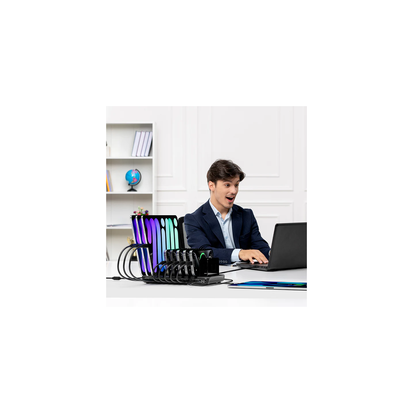 Unitek Charge Station 240W 10-Port 8xUSB-C + 2xUSB-A - P1230CBK01-UK - 240W 10-Port 8xUSB-C + 2xUSB-A