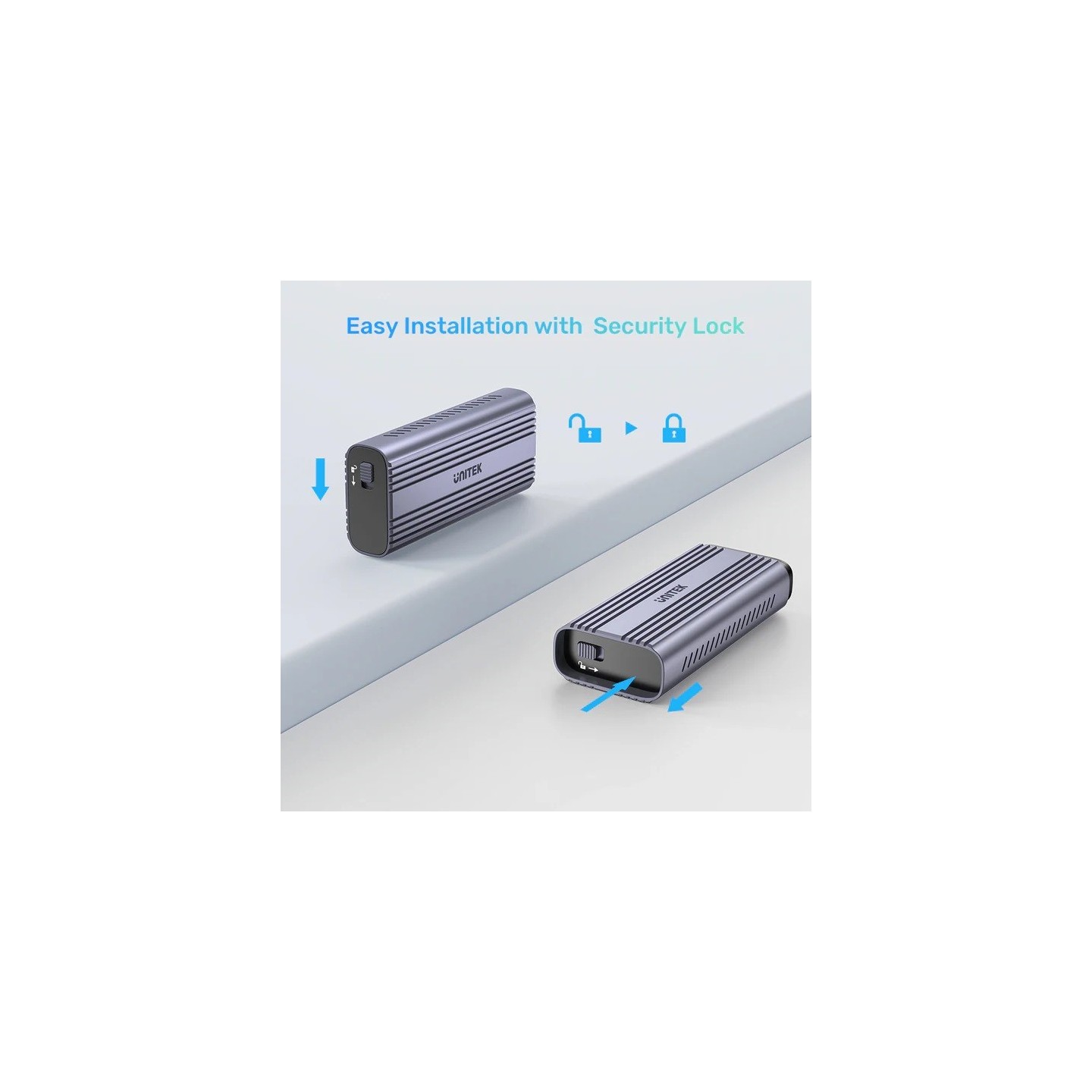 Unitek USB-C NVME PCIe Enclosure USB4.0 40Gbps - S1226A - USB-C, NVME, PCIe Enclosure, USB4.0, 40Gbps