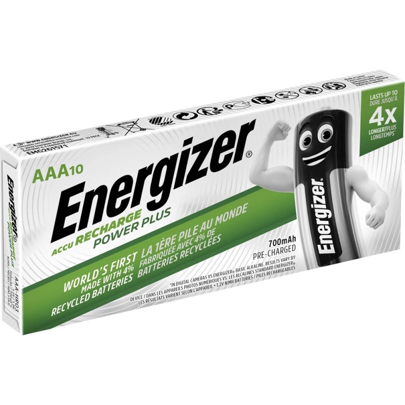 Buy Energizer Power Plus Rechargeable AAA Batteries - 700 mAh (10pcs) in Cyprus, Nicosia, Limassol, Larnaka, Pafos