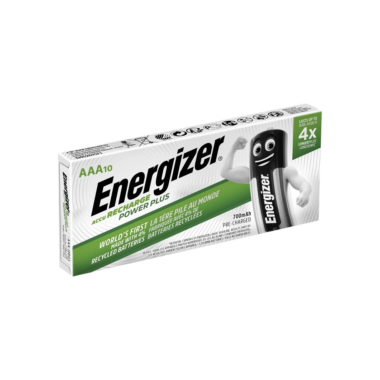 Energizer Power Plus Rechargeable AAA Batteries - 700 mAh (10pcs) — Buy in Cyprus with Fast Delivery