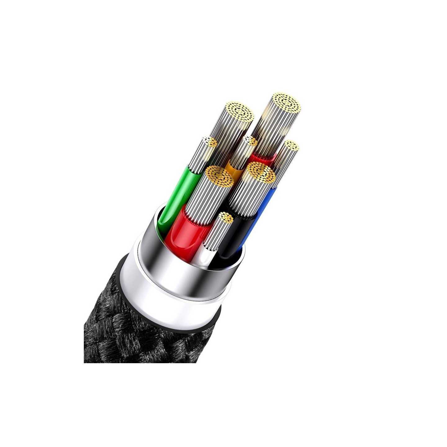 Baseus Cable - 3in1 USB-C Micro Light Flash Series - USB-C 1.5m Black — Buy in Cyprus with Fast Delivery