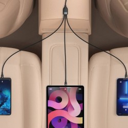 Buy Baseus Cable - 3in1 USB-C Micro Light Flash Series - USB-C 1.5m Black in Cyprus, Nicosia, Limassol, Larnaka, Pafos