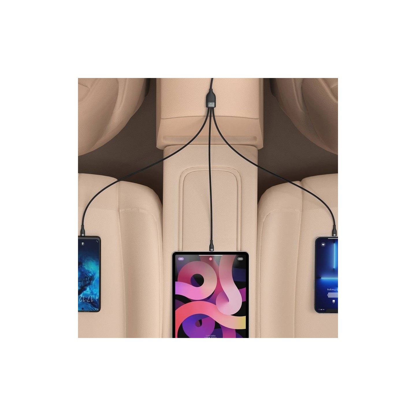 Baseus Cable - 3in1 USB-C Micro Light Flash Series - USB-C 1.5m Black — Buy in Cyprus with Fast Delivery