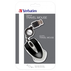 Verbatim GO MINI Wired Optical Travel Mouse - Black (Retail) — Buy in Cyprus with Fast Delivery